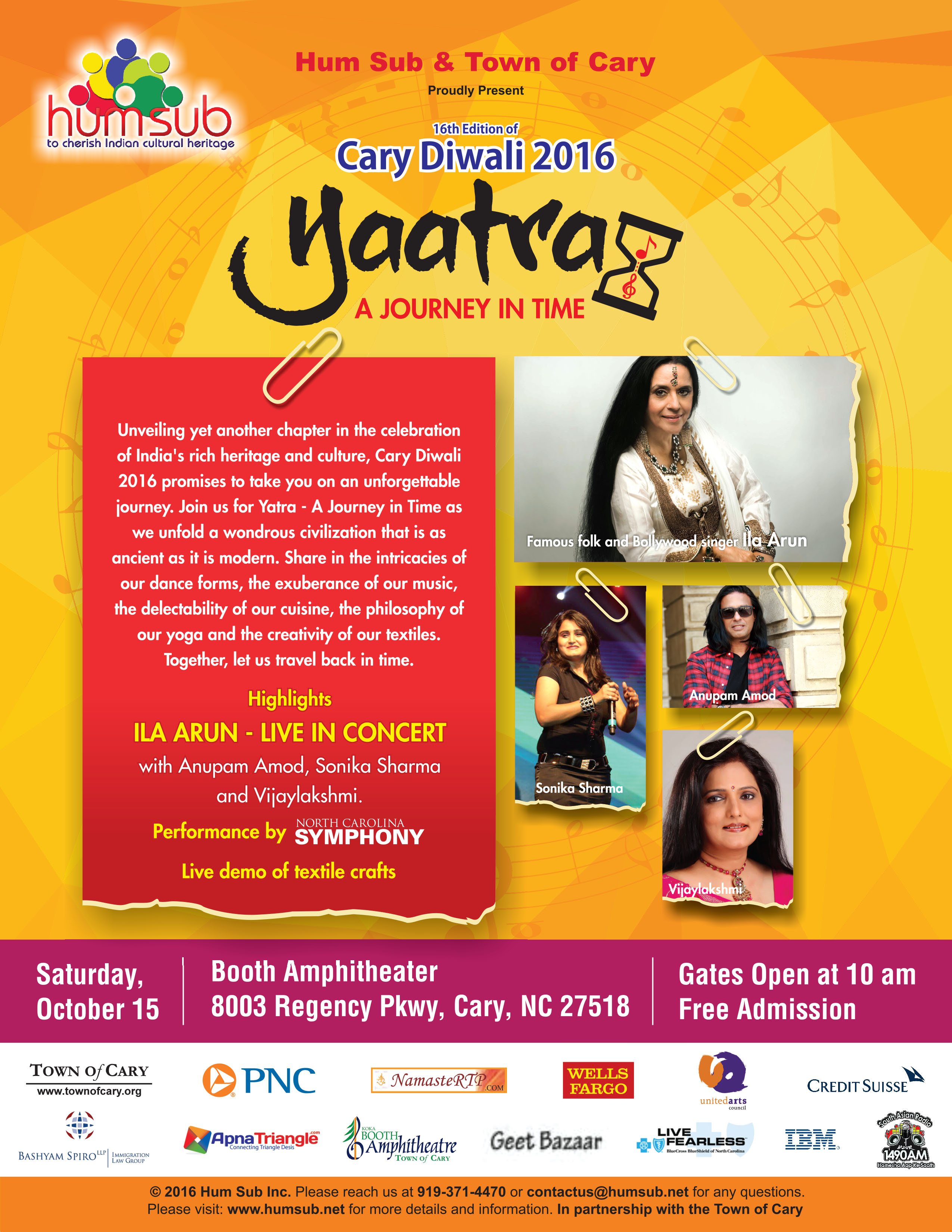 Cary Diwali 2016 (Yaatra) By Humsub